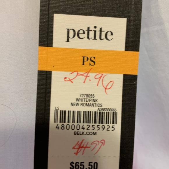 crown  & ivy top white pink- New Romantic Style from Belk - Picture 3 of 10